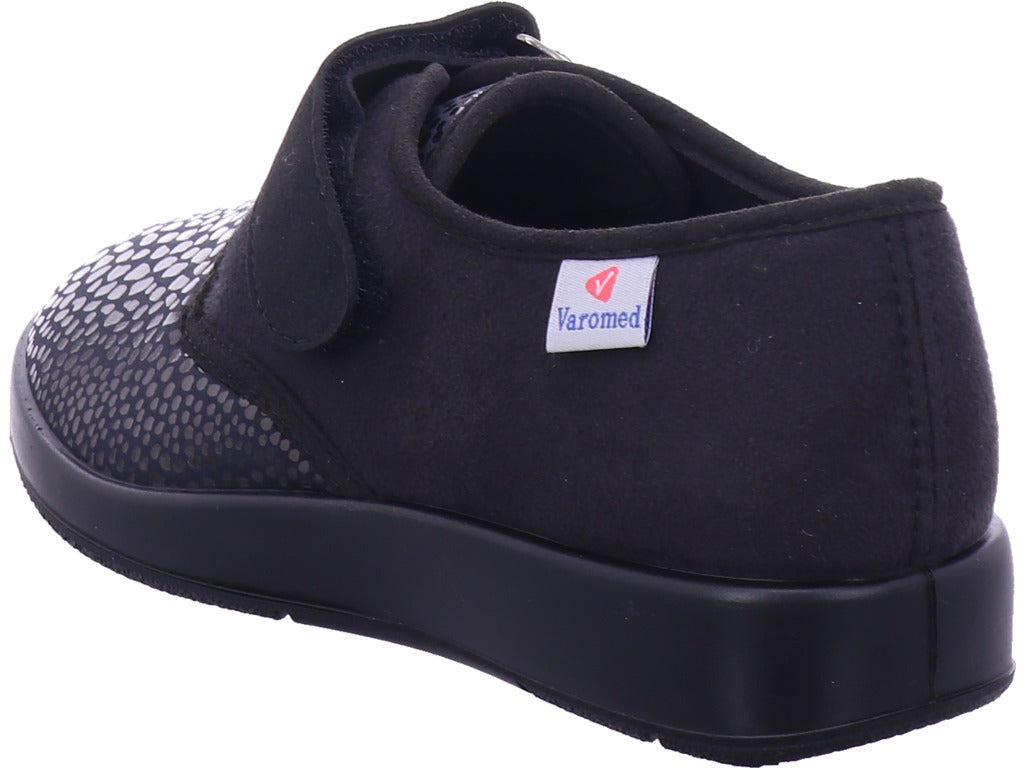 Varomed Damen Hausschuh Zürich Stretchschuh in schwarz
