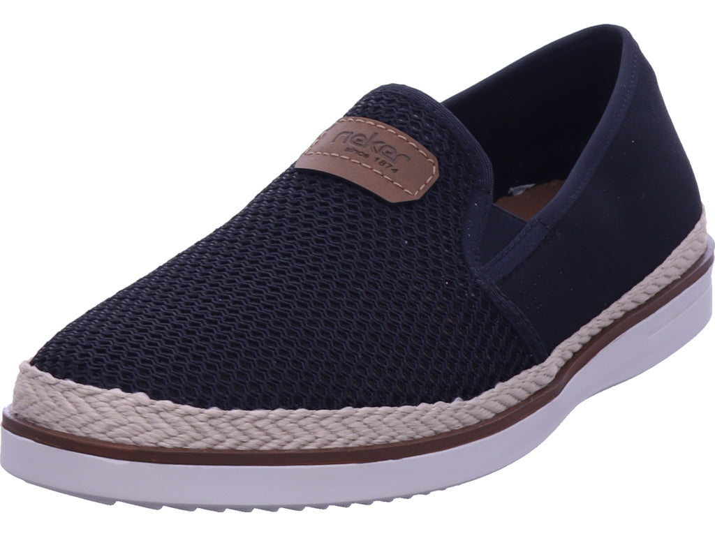 Rieker Herren Slipper Fsk Herren Halbschuhe in schwarz