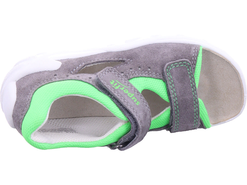 Superfit Jungen Sandale Sandale Leder \ Flow in grau