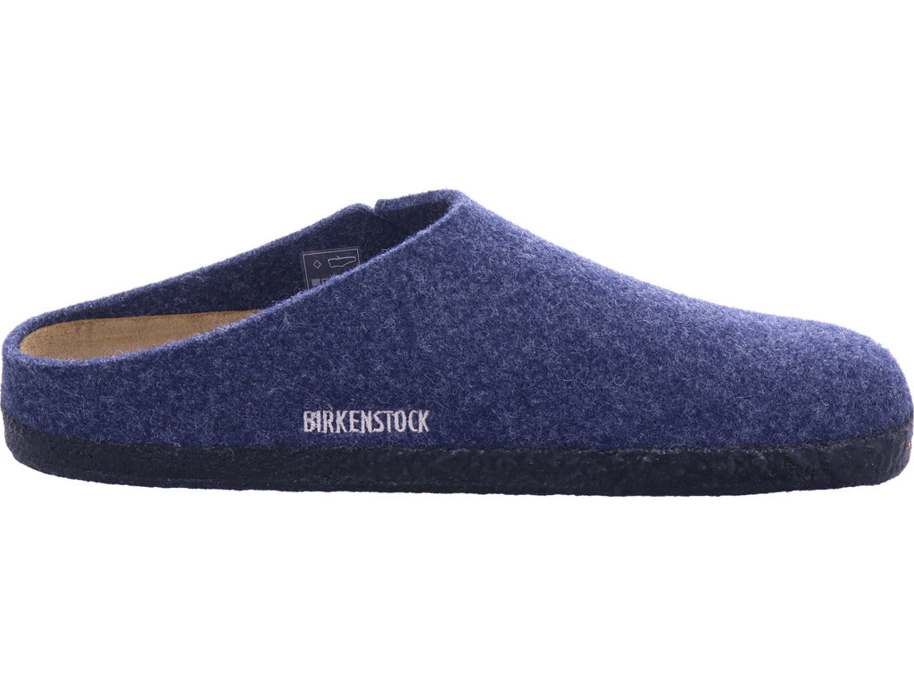 Birkenstock Men's Slipper Zermatt Felt Dark Blue in blue