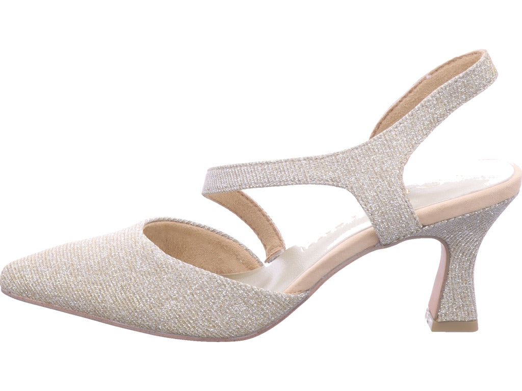 Marco Tozzi women's pumps in platinum
