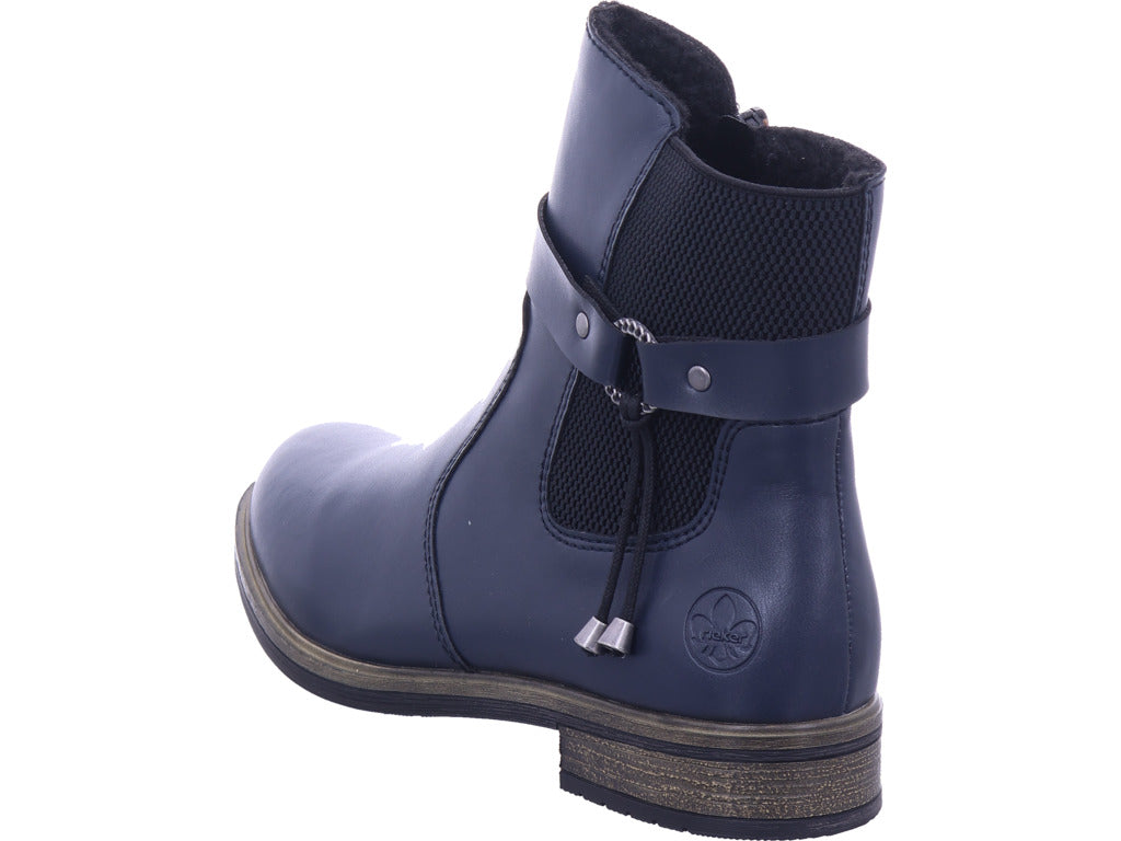 Rieker Damen Stiefel Hwk Damen Stiefel in blau