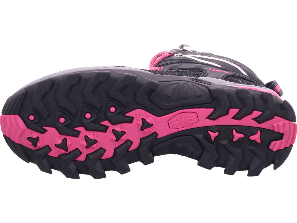 CMP Women's Hiking Boots Rigel Mid Grey-Fuchsia in grey