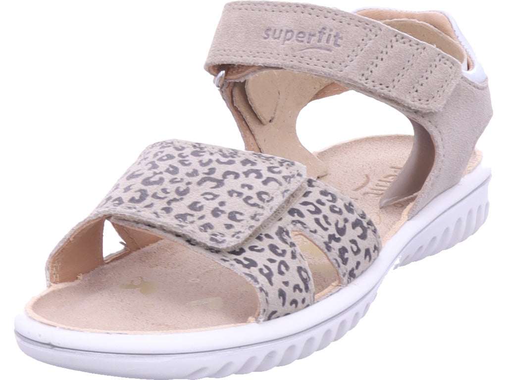 Superfit Mädchen Sandale Sandale Leder \ Sparkle in beige