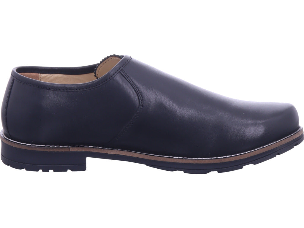 Esgano Herren Halbschuh Haferlschuhe in schwarz