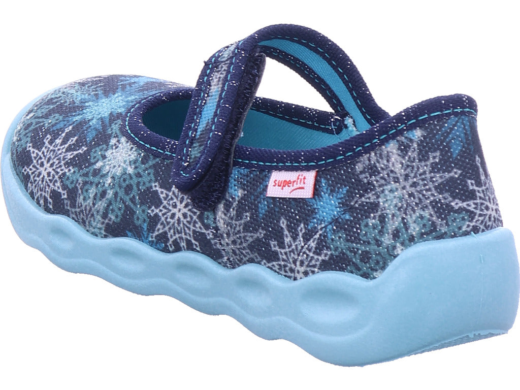 Superfit Mädchen Hausschuh Hausschuh Textil \ Bubble in blau