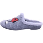Varomed Damen Hausschuh Minette Pantoffel in grau