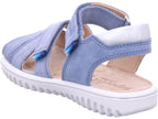Superfit Mädchen Sandalette Sandale Leder \ Sparkle in blau