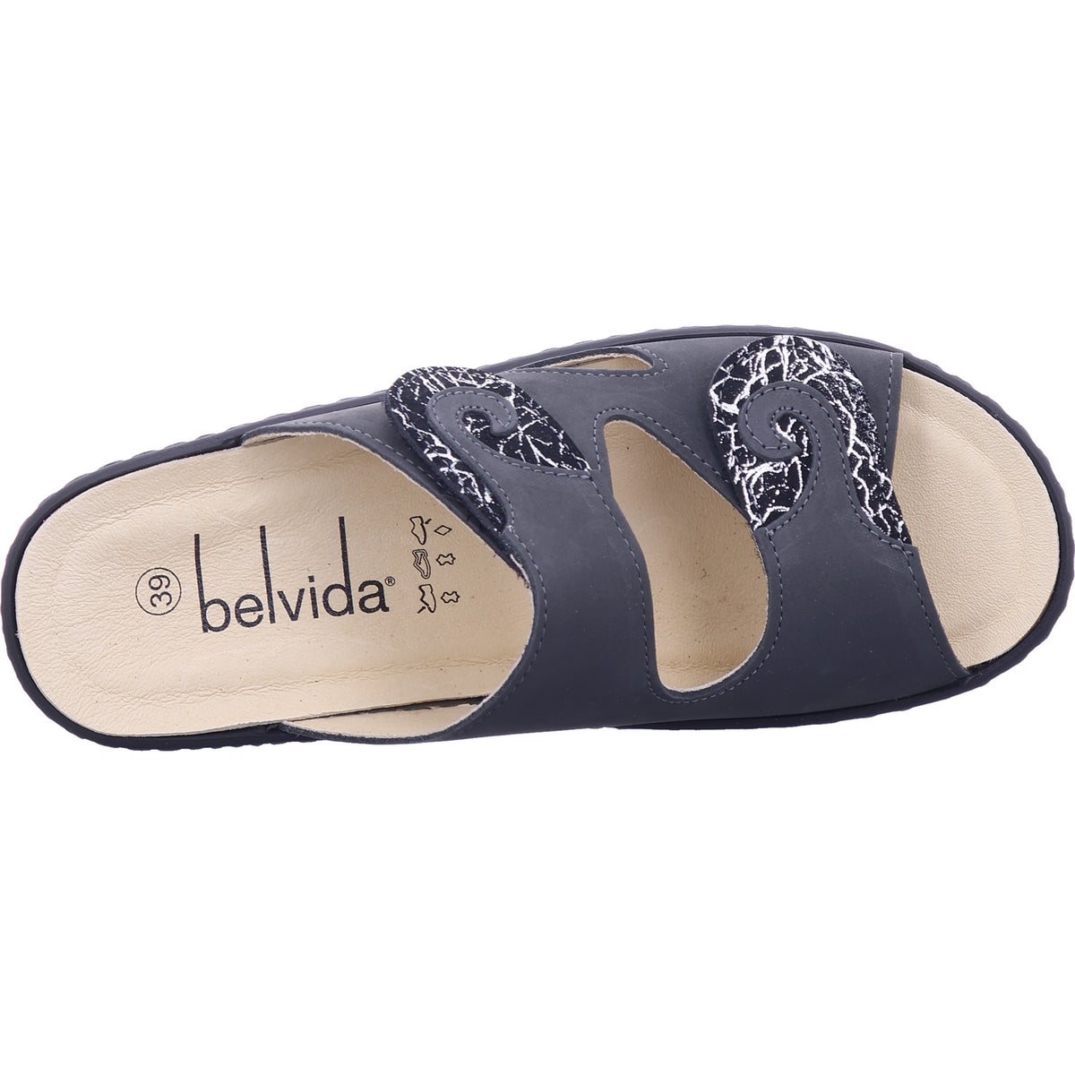 Portina Damen Pantolette  in grau
