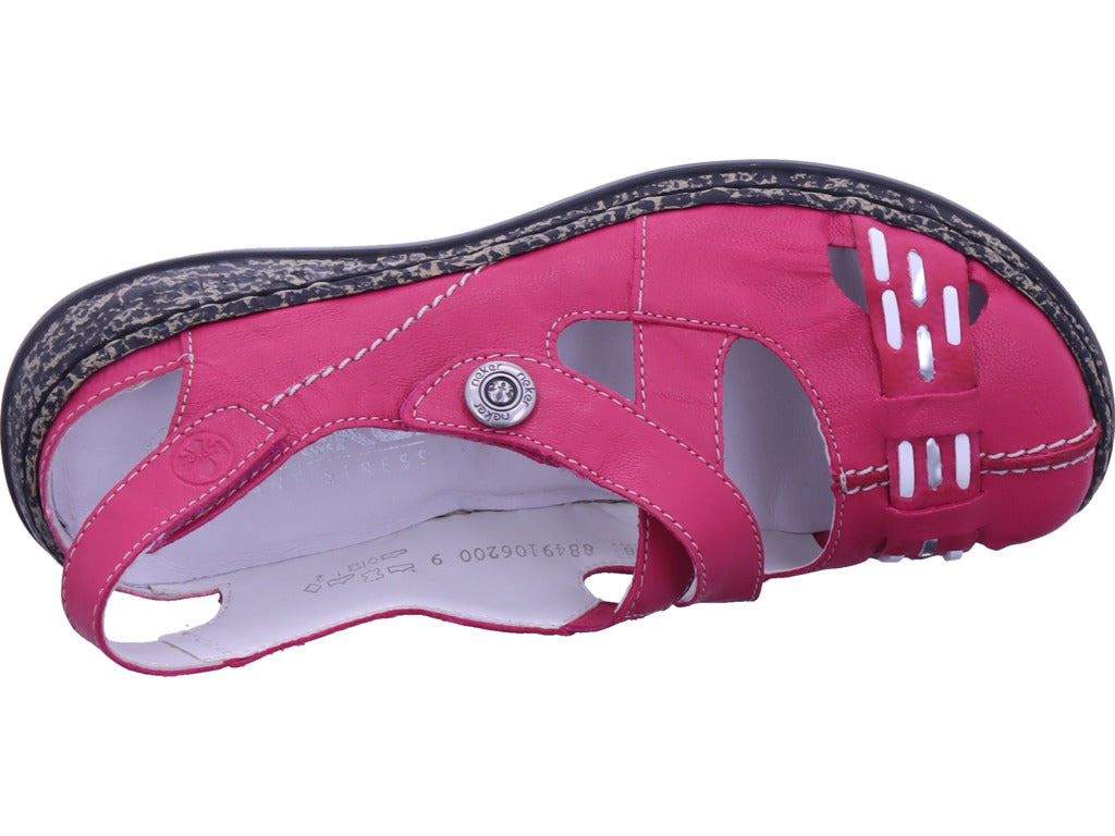 Rieker Damen Sandalette Fsk Damen Halbschuhe in pink
