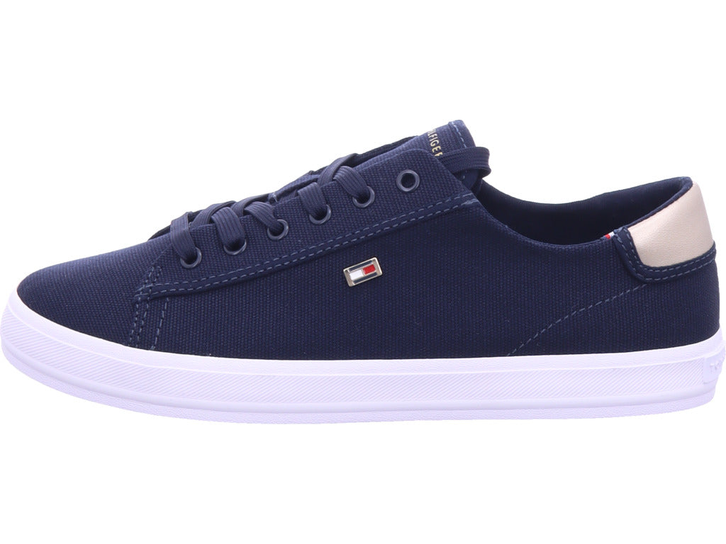 Tommy Hilfiger Women's Textile Lace Up Sneaker in blue
