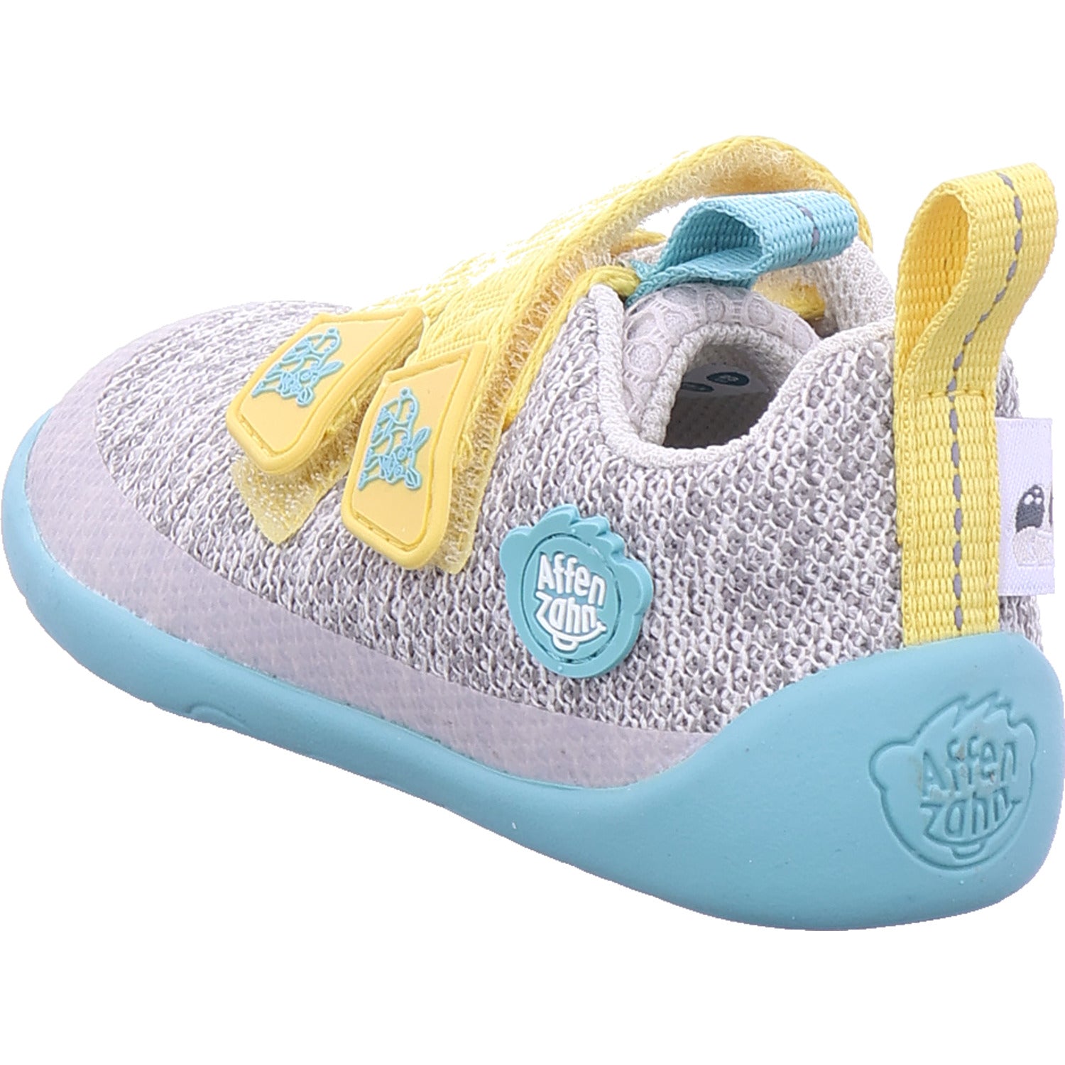 Affenzahn Girls' Barefoot Shoes Barefoot Shoe Knit Happy Rhino in grey