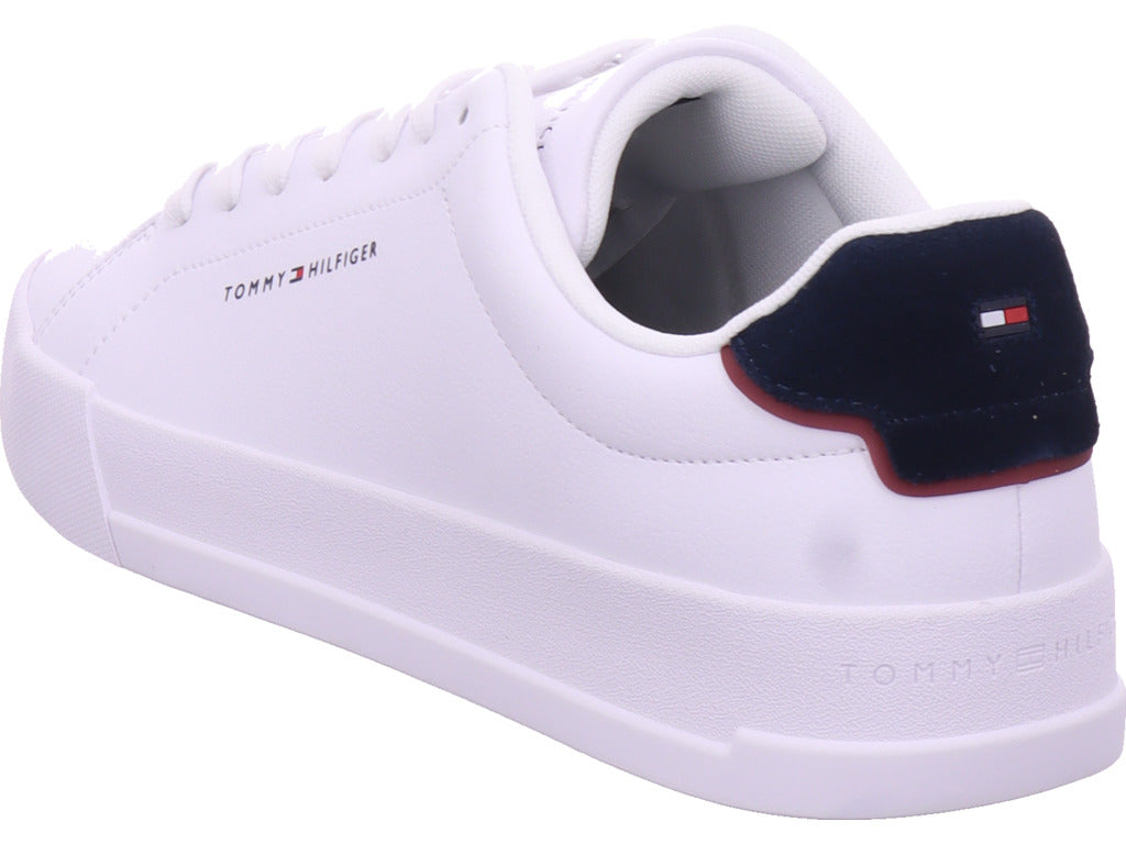 Tommy Hilfiger Men's Trainers Th Court Lth Detail in white