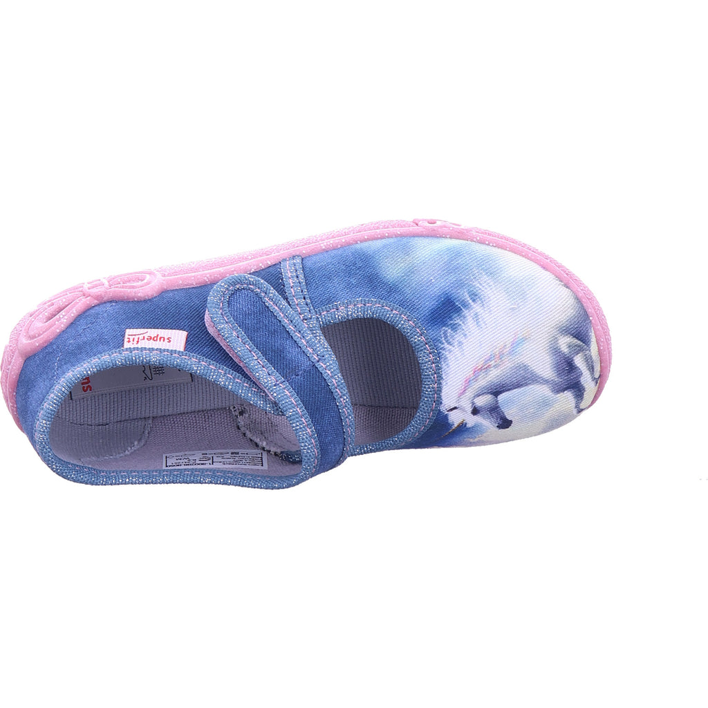 Superfit Mädchen Hausschuh Hausschuh Textil \ Belinda in blau
