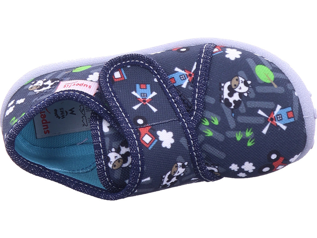 Superfit Chlapecké bačkory Textilní \ Spotty v modré