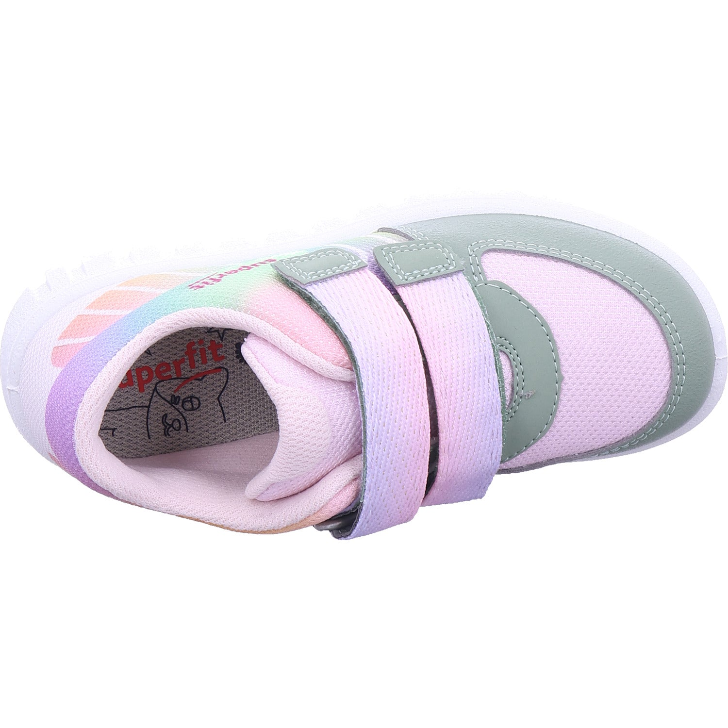 Dívčí polobotky Superfit Sport7 Mini v zelené barvě