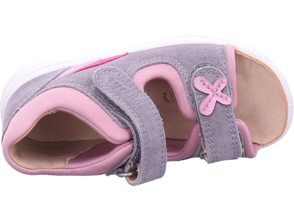 Superfit Mädchen Sandalette Sandale Leder \ Polly in grau