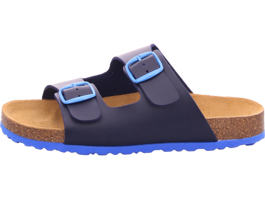 Lico Jungen Hausschuh Bioline Kids in blau