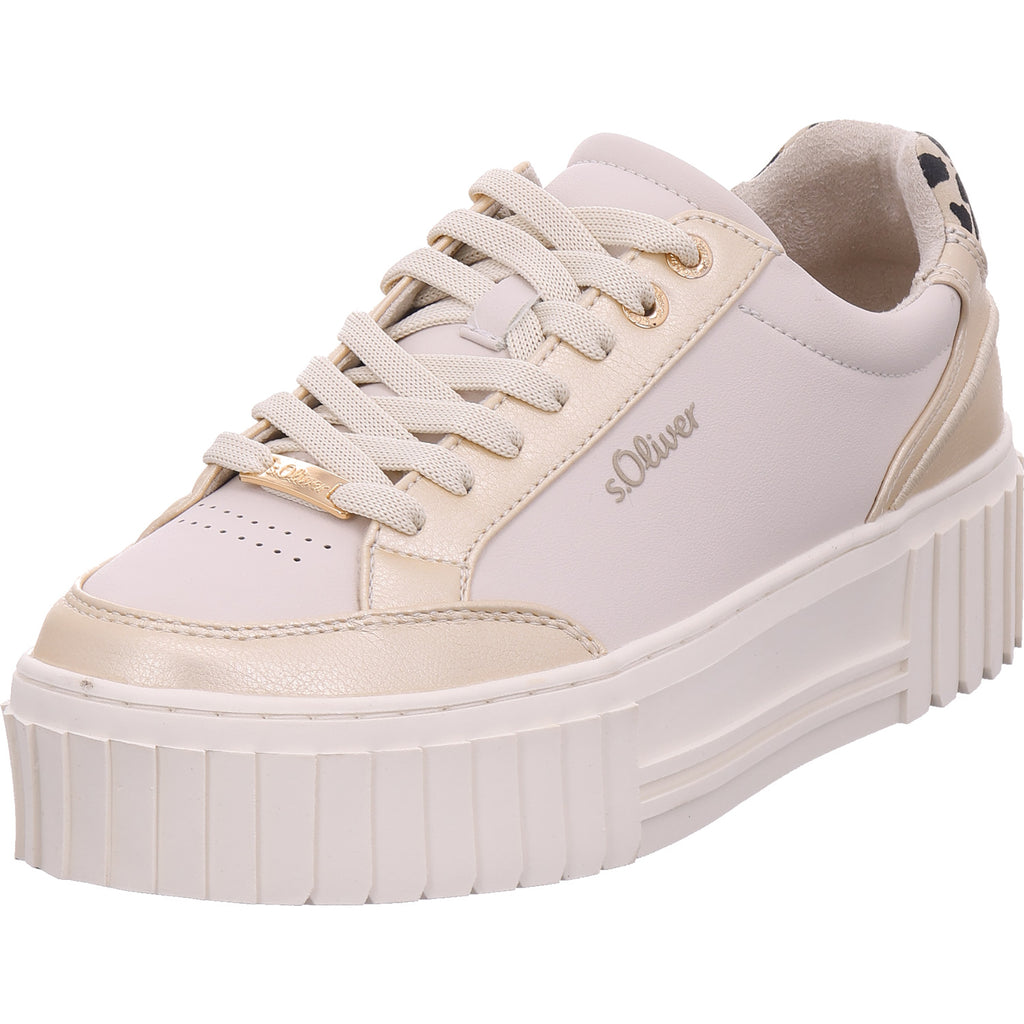s.Oliver women's sneakers in beige