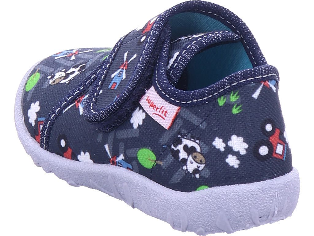 Superfit Chlapecké bačkory Textilní \ Spotty v modré