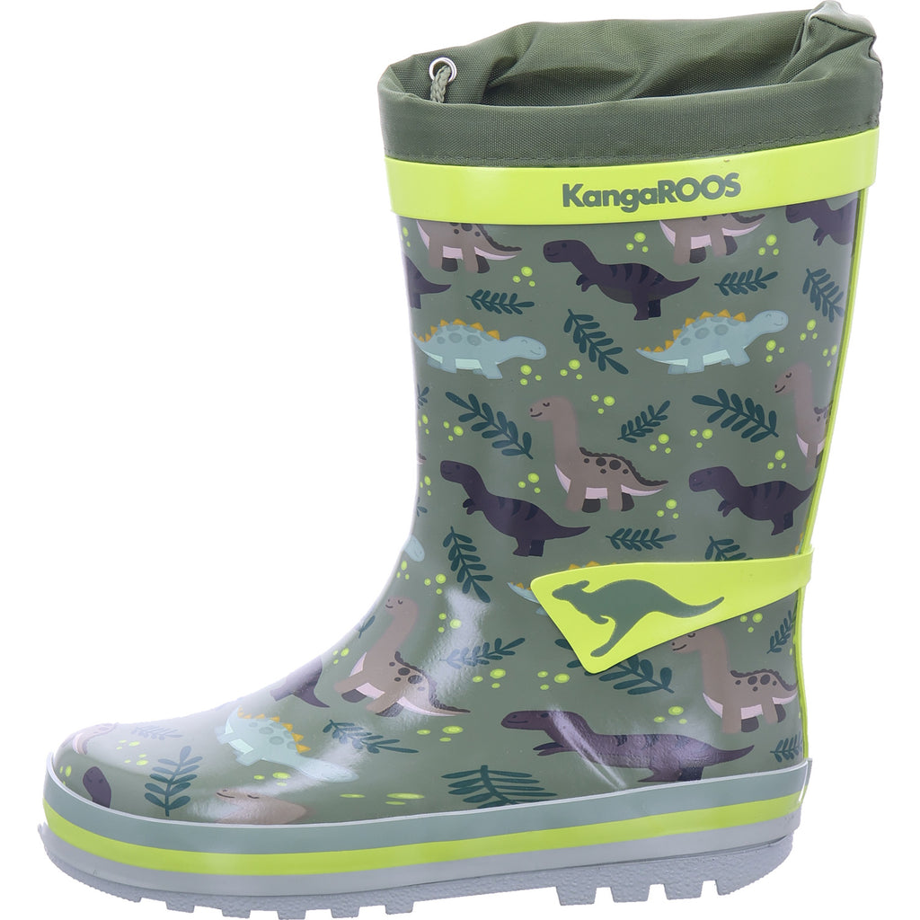 Chlapecké gumové holínky KangaRoos v zelené barvě