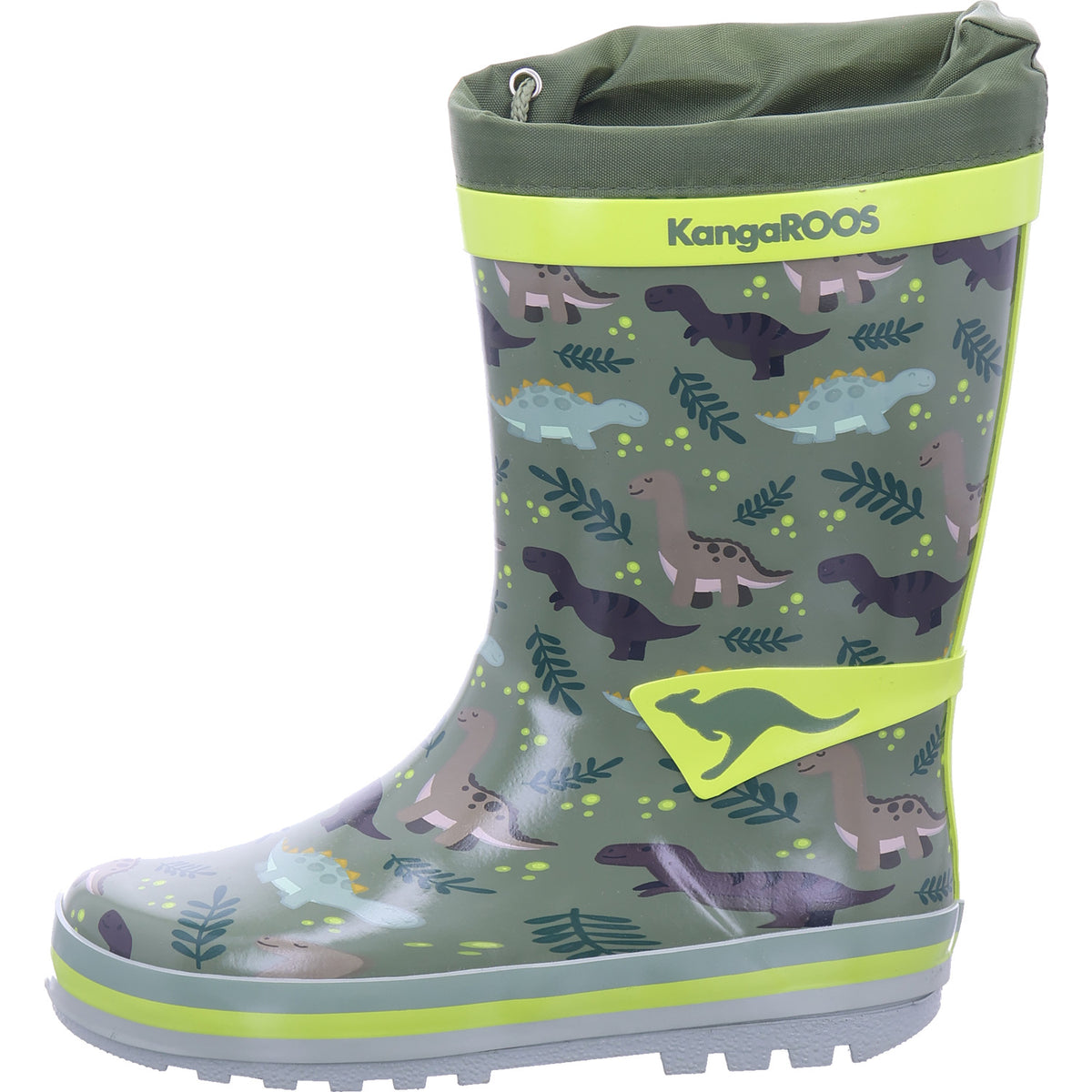 Chlapecké gumové holínky KangaRoos v zelené barvě