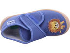 fischer Jungen Hausschuh Löwe in blau