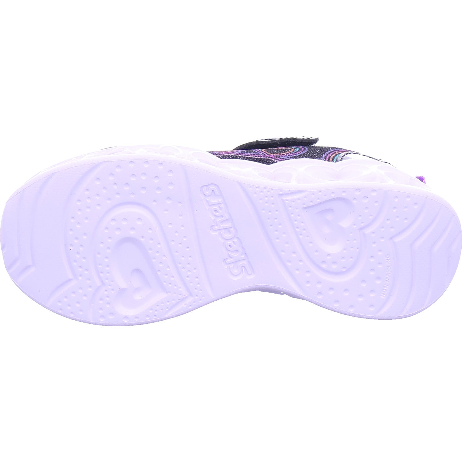 SKECHERS Mädchen Sneaker Heart Lights Bubble Love in schwarz