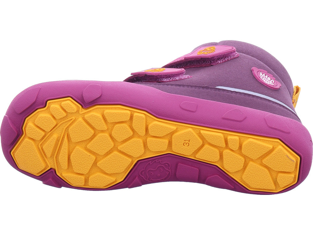 Affenzahn Girls' Moon Boots Bird in Purple