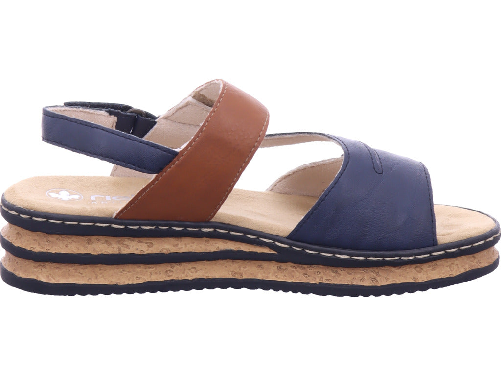 Rieker Damen Sandalette Fsk Damen Sandalen in blau