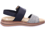 Remonte Damen Pantolette Remonte Sandale in schwarz