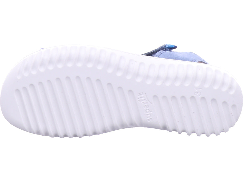 Superfit Mädchen Sandalette Sandale Leder \ Sparkle in blau