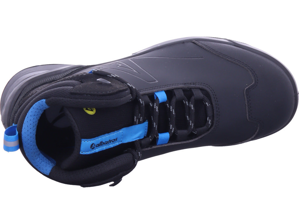 Pánská pracovní obuv Albatros Taraval Black/Blue Mid S3L ESD, černá