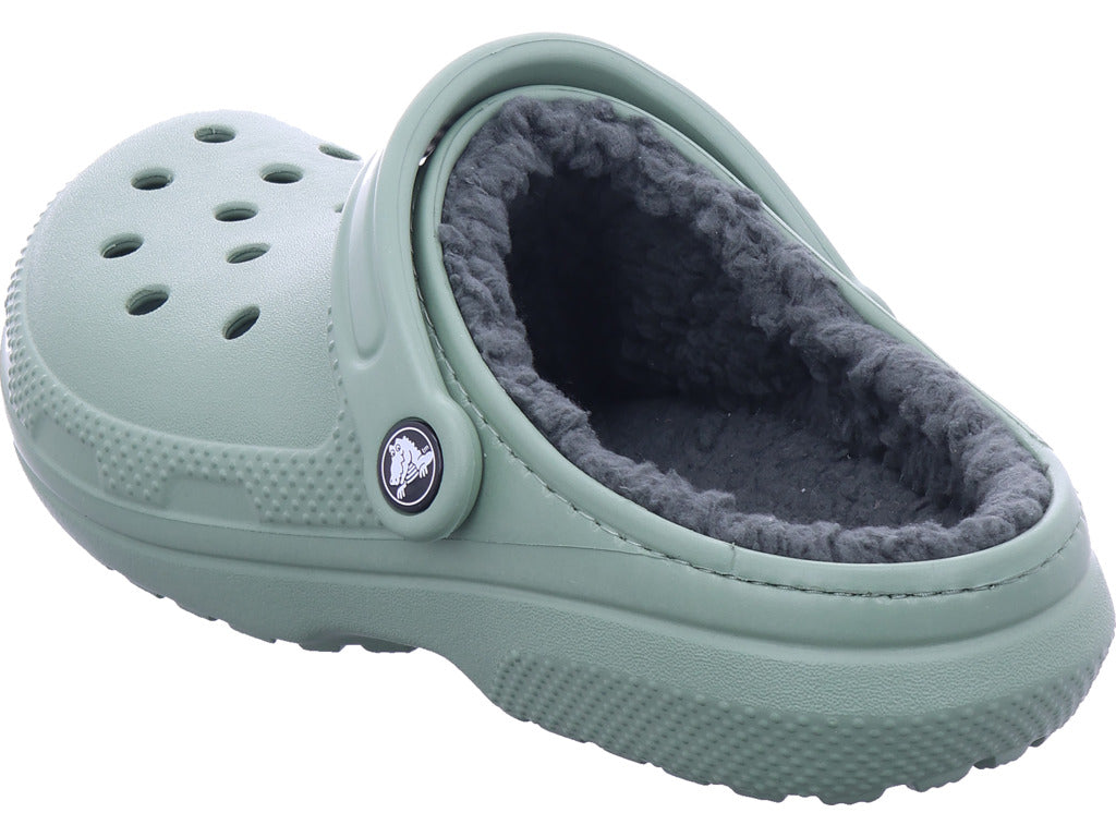 Crocs Damen Badeschuh Classic Lined Clog in grün