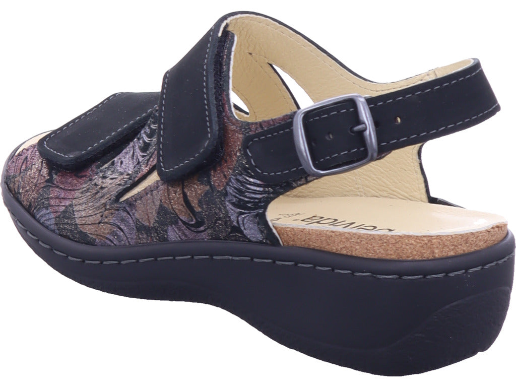 Portina Damen Sandale  in schwarz