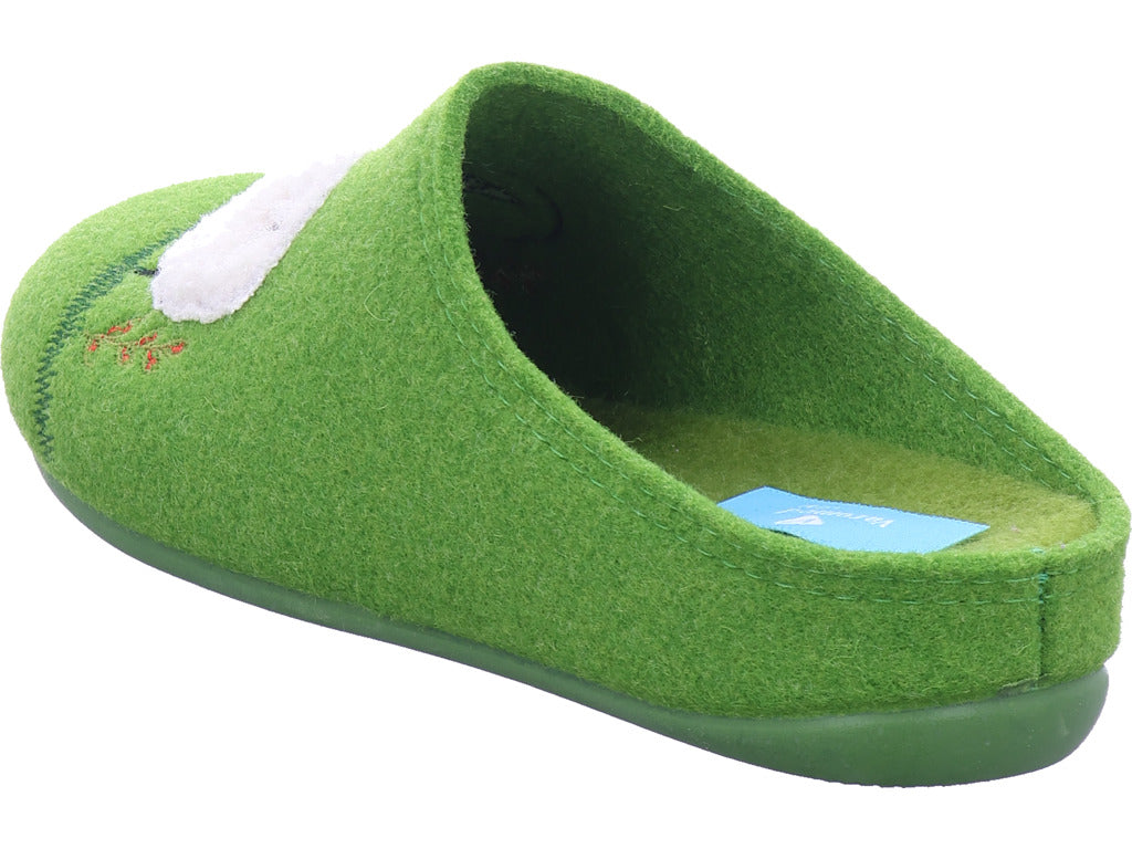Varomed Damen Hausschuh Fina Pantoffel in grün