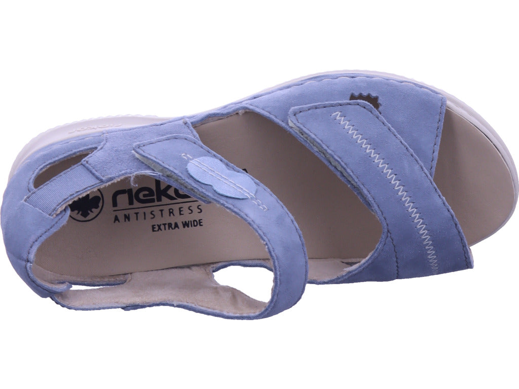 Rieker Damen Sandalette Fsk Damen Sandalen in blau