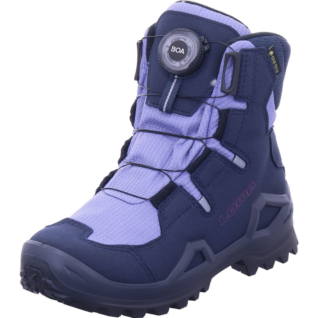 lowa Mädchen Moonboots Milo Evo Gtx Hi Boa Jr in blau
