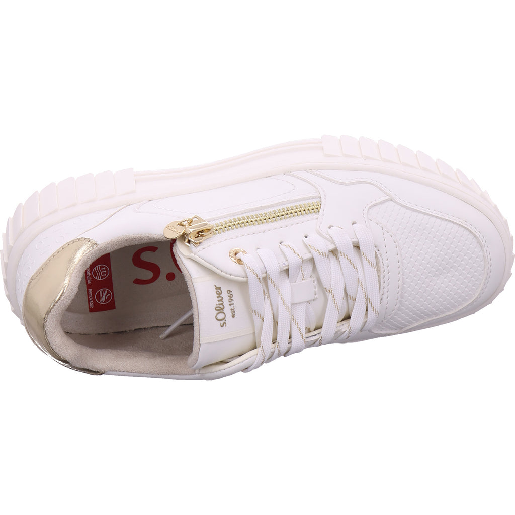 s.Oliver women's sneakers in white