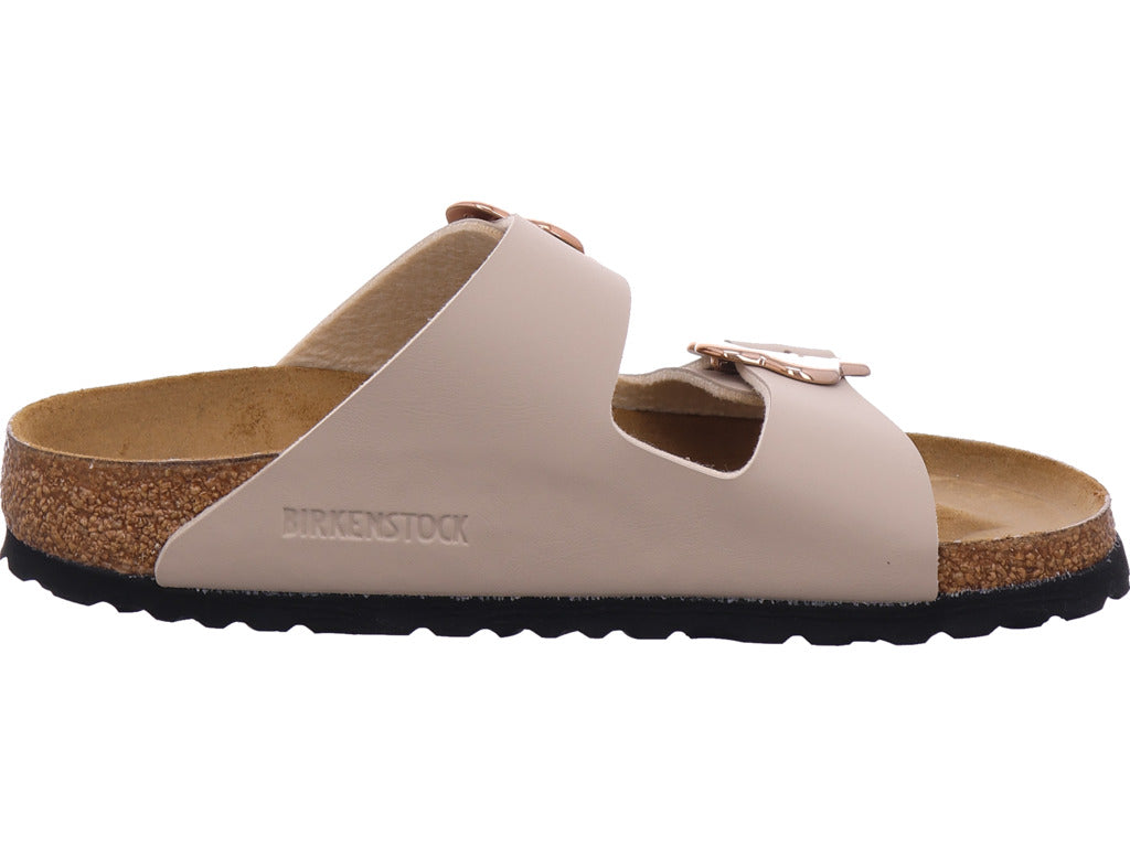 Birkenstock Damen Pantolette Arizona Flower Buckle Kids in beige