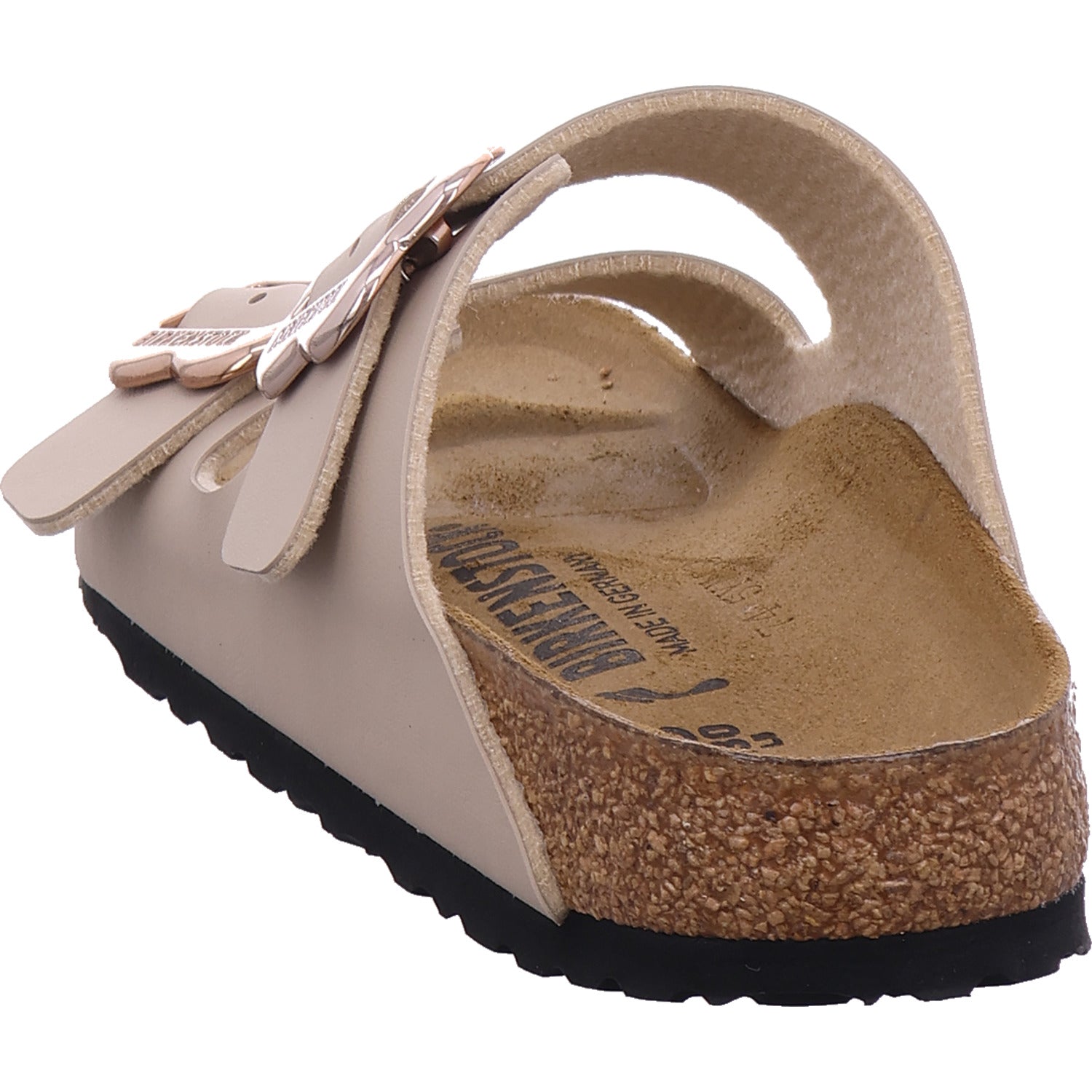 Birkenstock Damen Pantolette Arizona Flower Buckle Kids in beige