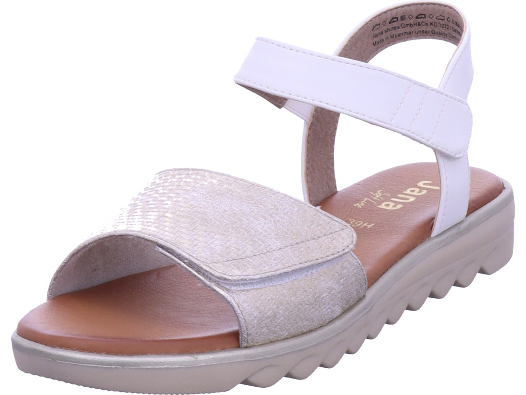 Jana Damen Sandalette  in weiß