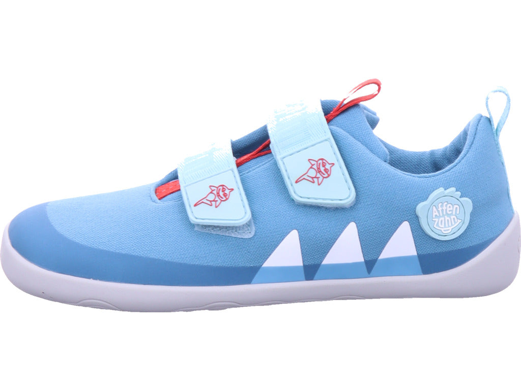 Affenzahn Jungen Halbschuh Barfußschuh  Kreativ Tukan in blau