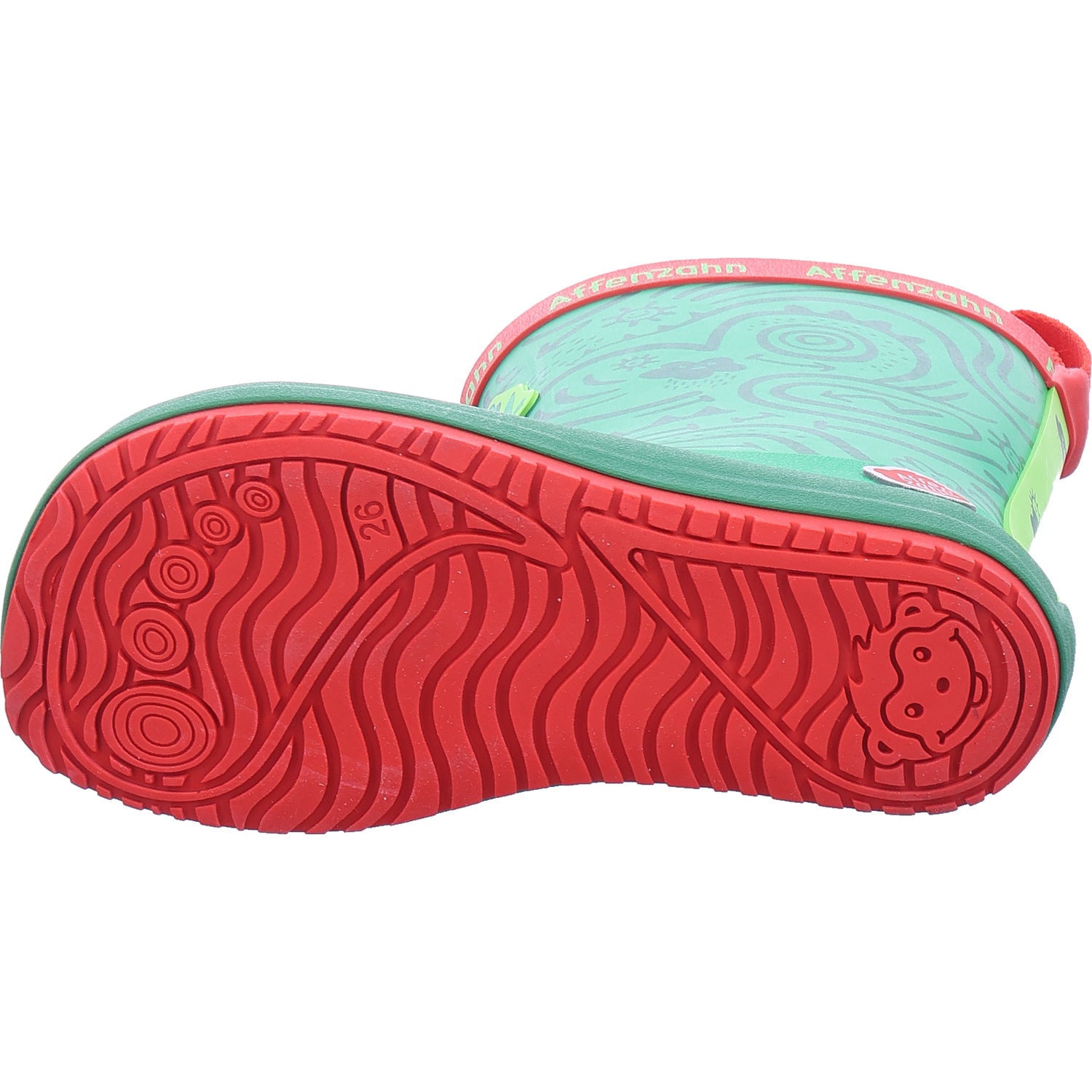 Affenzahn Jungen Gummistiefel Rainboot Vegan Plashy Frog in grün