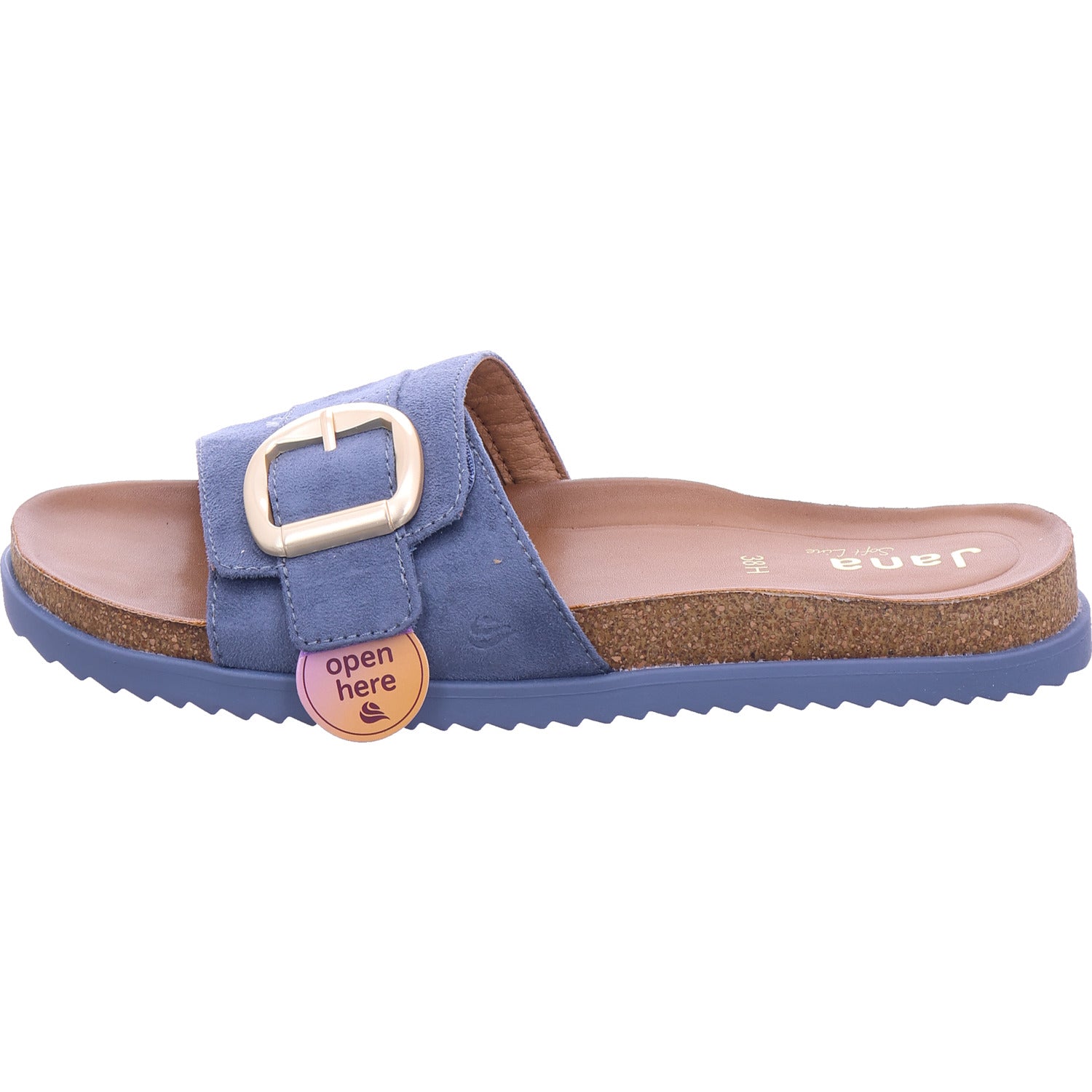 Jana Damen Pantolette  in blau