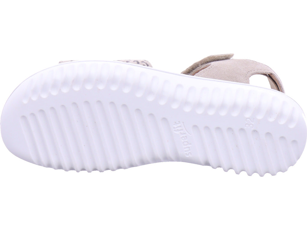 Superfit Mädchen Sandalette Sandale Leder \ Sparkle in beige