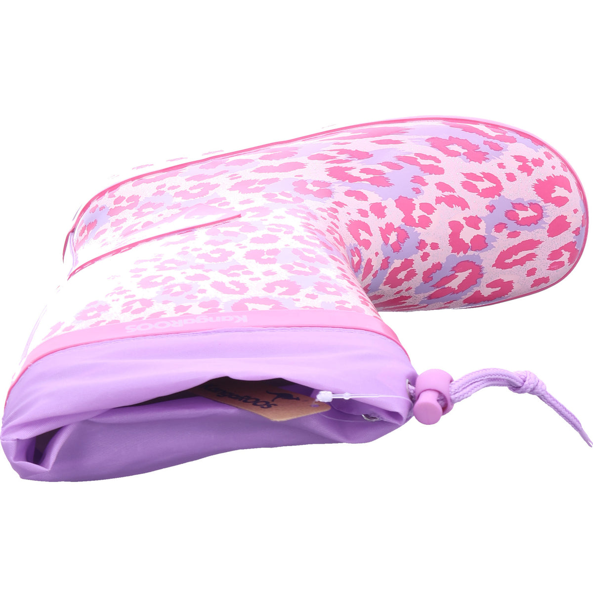 KangaRoos Mädchen Gummistiefel K-Rain Lavender/Leo in pink