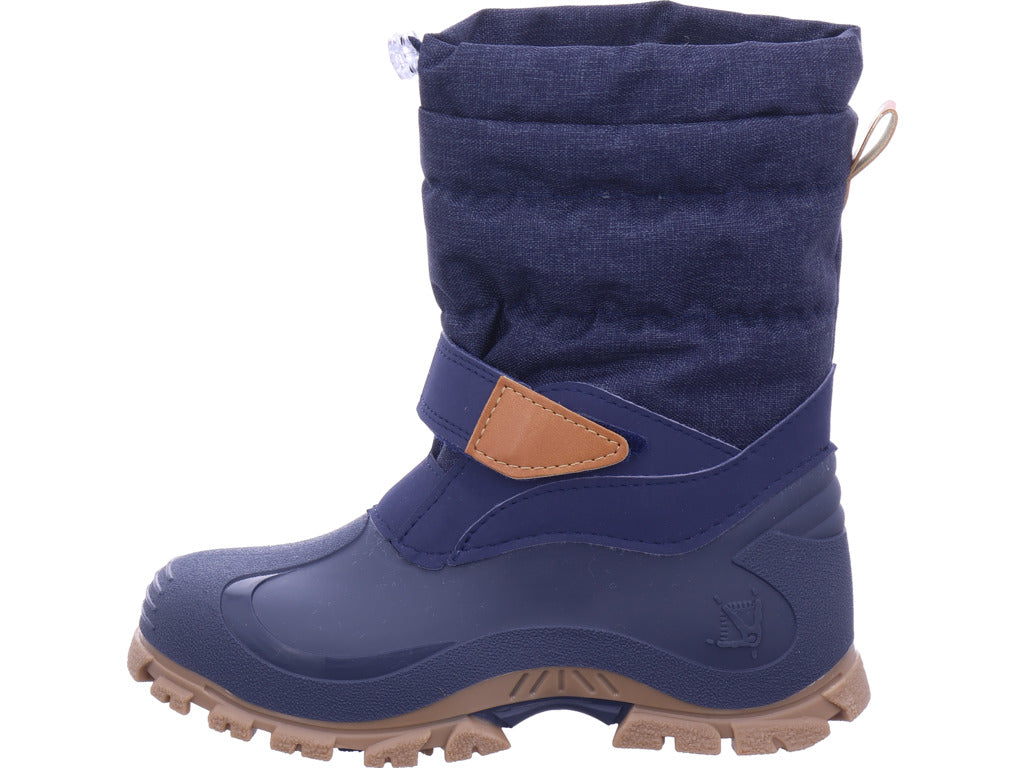 Lurchi Unisex – Dětské sněhule Moonboot Finn v modré barvě