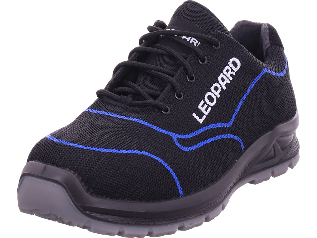 Pánské pracovní boty s leopardím vzorem v černé barvě