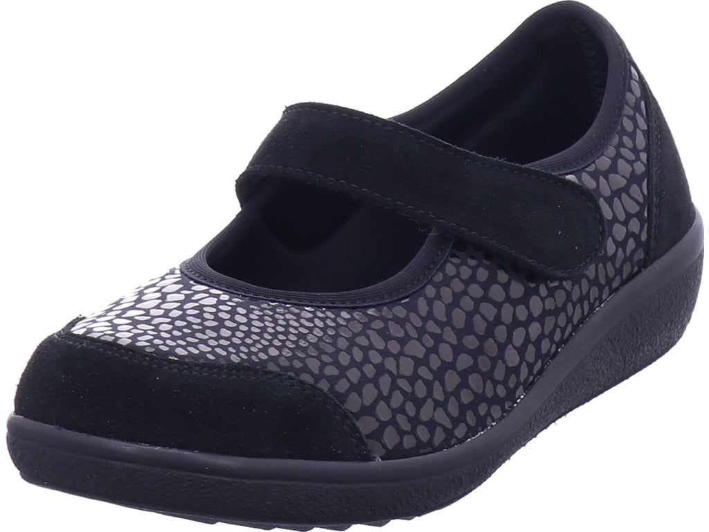 Varomed Damen Ballerina Sevilla Schwarz in schwarz